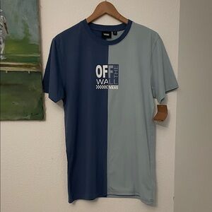 Vans Men's Two-Tone Blue T-Shirt